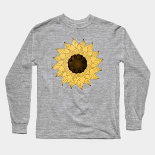 Mandala Sunflower Long Sleeve T-Shirt